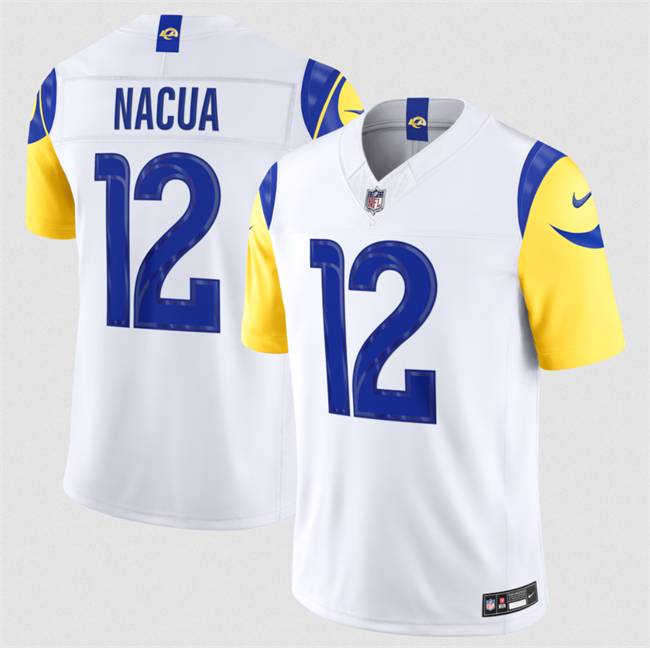 Men's White Los Angeles Rams #12 Puka Nacua 2026 F.U.S.E. Vapor Limited Stitched Football Jersey